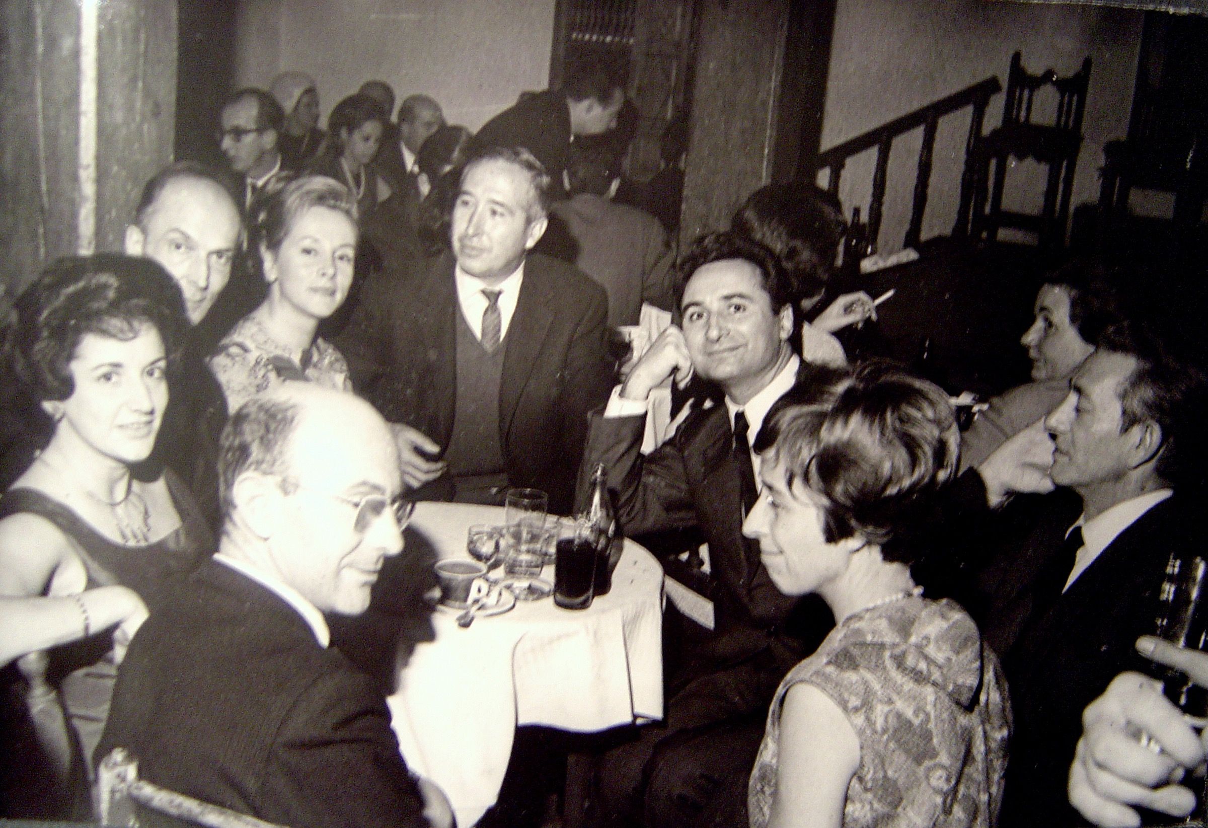 Cena en Madrid, 1966. Narciso Yepes, Igor Markevich, José Romero Escassi, Odón Alonso, Ridruejo…