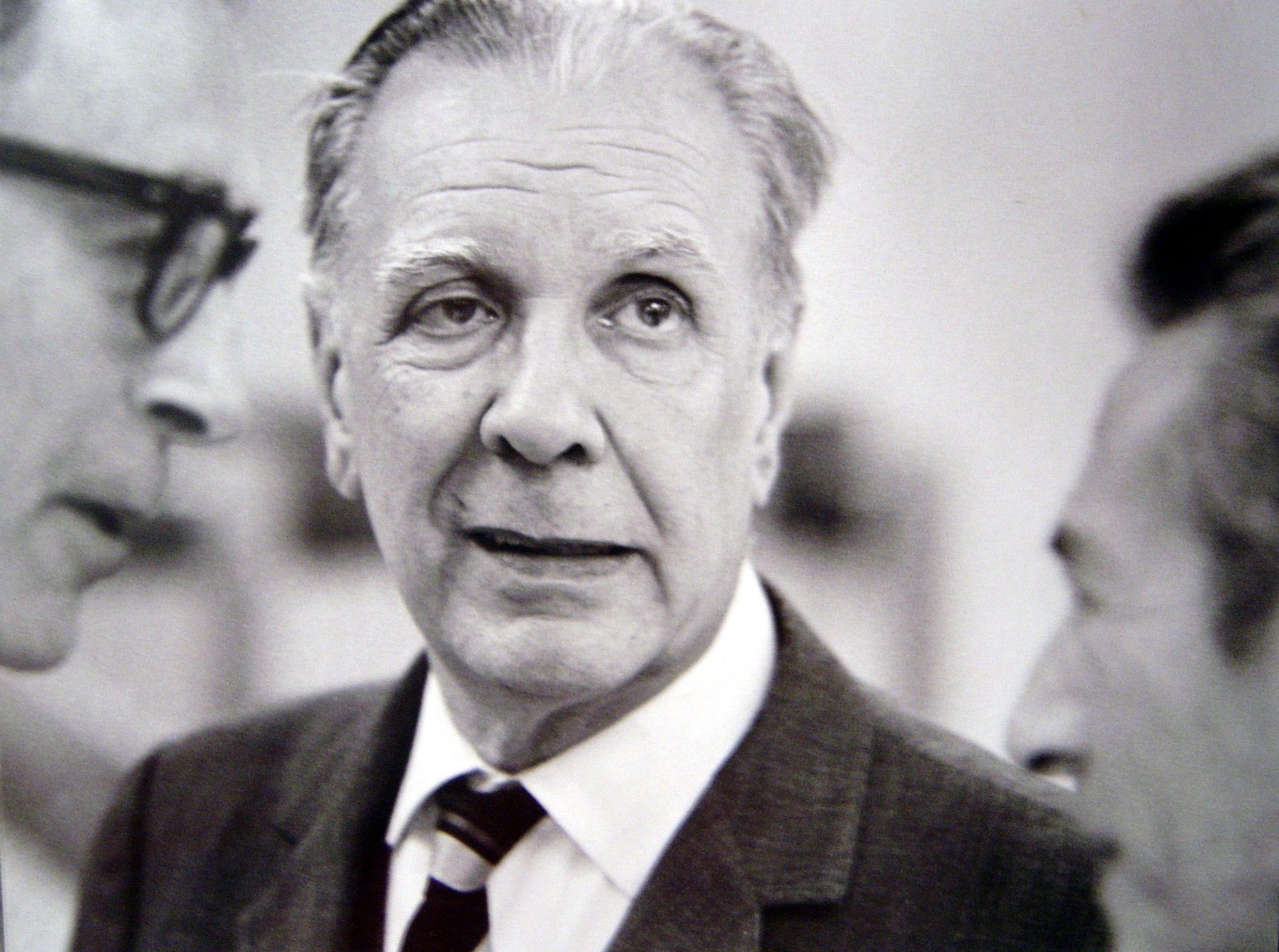 G. López, Jorge Luis Borges y Ridruejo en Austin, Texas, 1971.